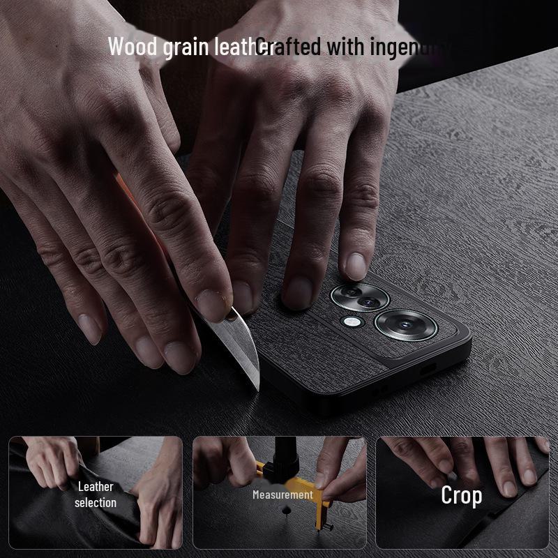 New Reno11F Mobile Phone Case: Simple Foreign Bark Pattern, Anti-Fall Design for Reno11 5 and Reno10p.