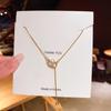 Korean 18K Gold Titanium Steel Women's Clavicle Necklace - Versatile, High-End, Non-Fading Temperament Choker.