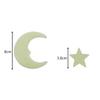 Fashionable 12Pcs Stars Moon Glow In Dark Fluorescent Decal Wall Stickers Home Decoration
