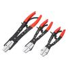 3 szt. Zestaw szczypiec do węży, regulowane szczypce do zaciskania węży z antypoślizgową rękojeścią, do węży samochodowych, przewodów chłodnicy