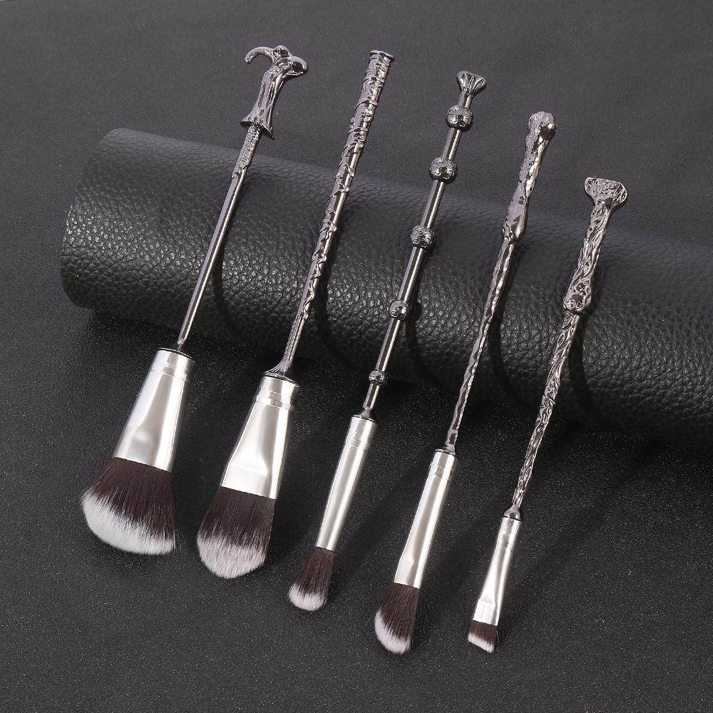Harry Potter Makeup Brush Set: Hermione Wand, Magic Wand Brushes, Blush & Angled Eyebrow Brush