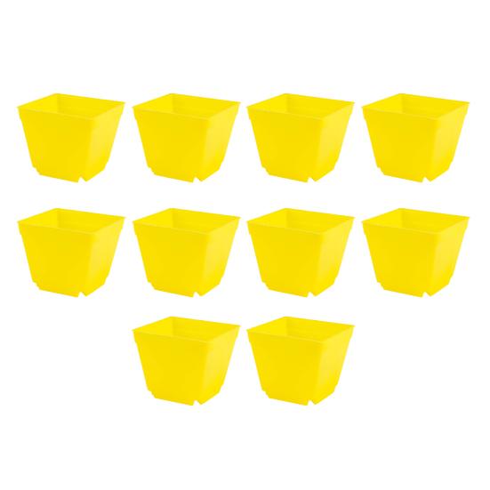 10Pcs Quadrado Vaso de Plantas Viveiro Transplante Plantador Recipiente Cesta de Jardim