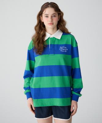 CAMBRIDGE UNIVERSITY [25Ss] Cambridge Signature Long Sleeve Rugby T-Shirt Green