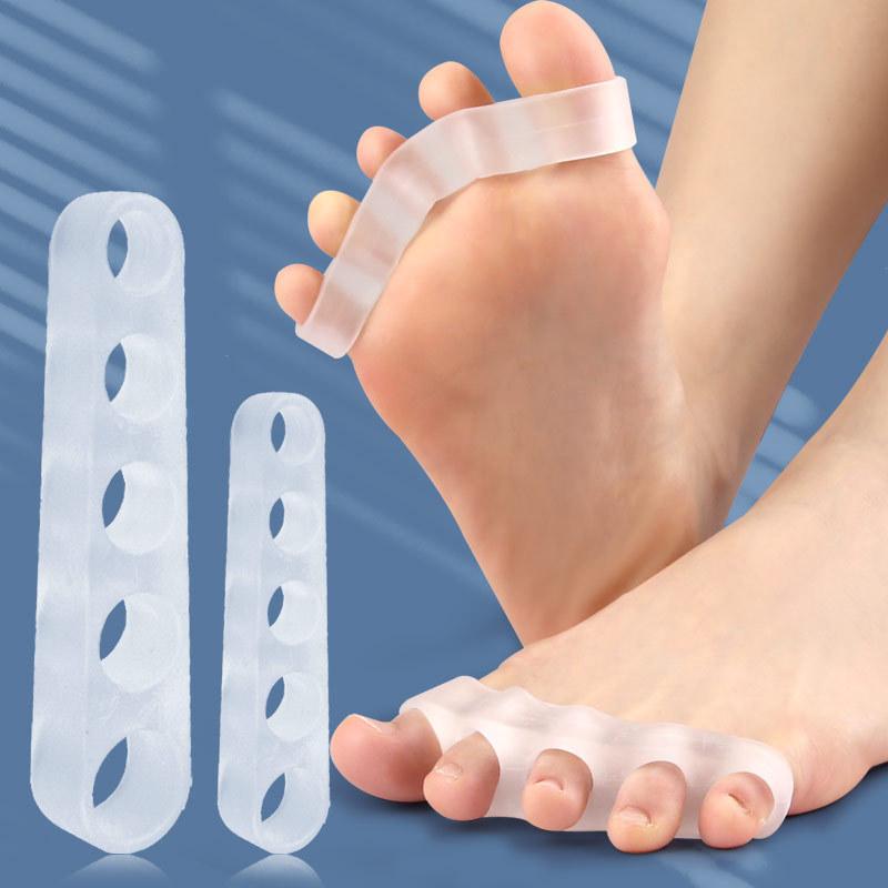 Five-hole Silicone Toe Splitter for Thumb Valgus Big Foot Bone Heavy Toe Pinch Relief Manicure Fixed Toe Pad