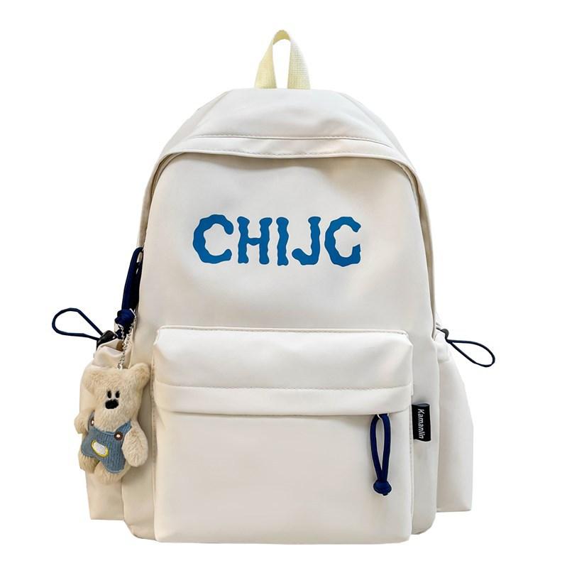 Schoolbag1011 Summer New Student Schoolbag Retro Trend Alphabet Backpack Go Out To Play Large Capacity Backpack Wholesale
