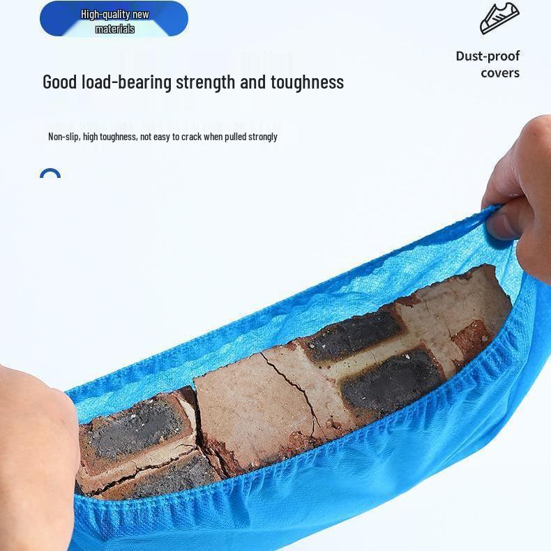 Extra Thick, Wear-Resistant, Anti-Slip Non-Woven Shoe Covers for Home, Students & Adults