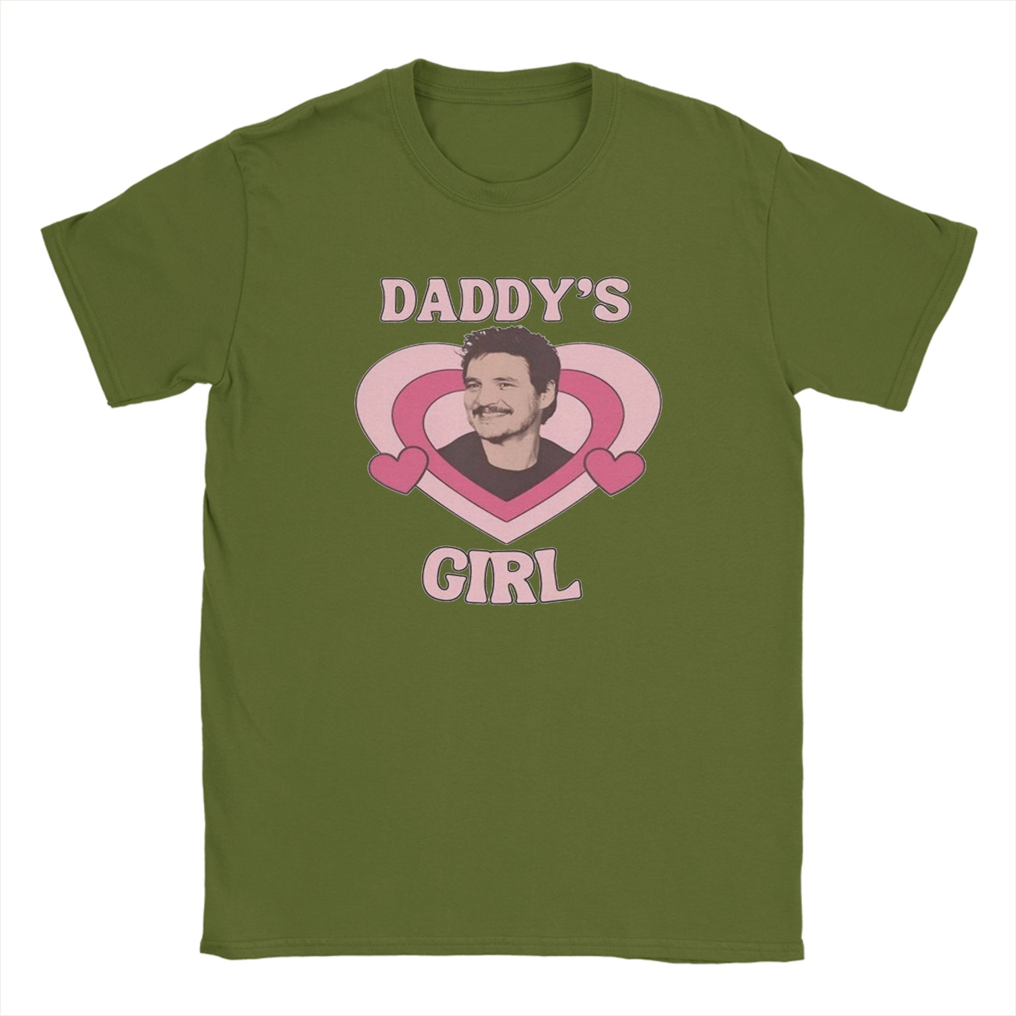 

Men T-Shirts Daddy s Little Girl Funny Pedro Pascal Awesome 100% Cotton Tees Short Sleeve T Shirts Crew Neck Tops Gift Idea 4XL