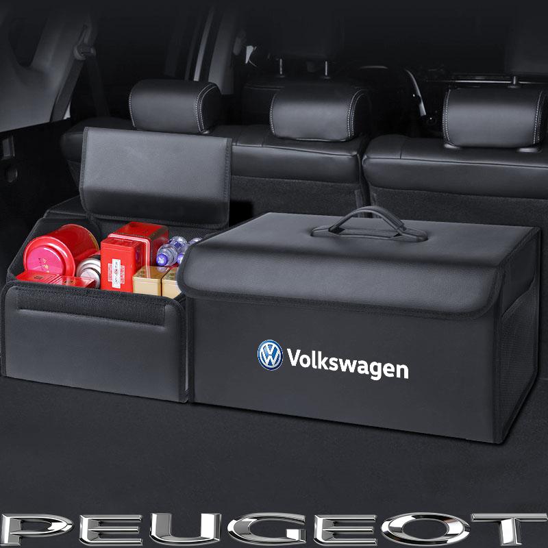 Car Trunk Organizer Box Toolbox Auto Interior Storage Accessories For VW Golf Polo GTI ID.3 Passat MK678 Tiguan CC Jetta Hub Cap EG1