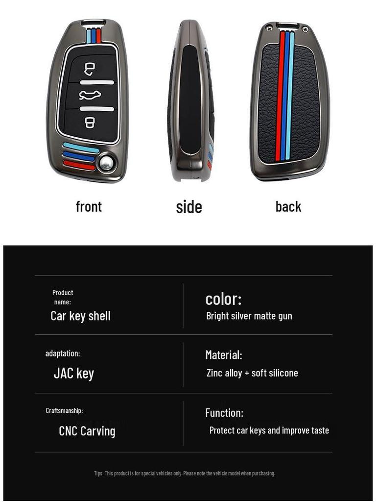 JAC iEV6E Key Case for Refine M4, Bin Yue, M3, M5, M2, S6, T6 - Car Key Bag with Buckle