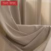 1PC Nuan Series Fabric Upgrade Solid Color Stripe White Tulle Curtain Warm Sheer for Bedroom Living Home Window Decoration