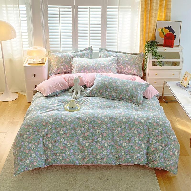 Bedding Four-piece Set Printed Bed Sheet Quilt Cover Pillowcase Set