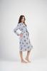 Women's Fleece Robe Tied L Vienetta Warm Comfortable With Butterflies