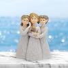 Creative Three Girls Resin Figurine for Desktop & Home Decor - Thanksgiving & Christmas Ornament