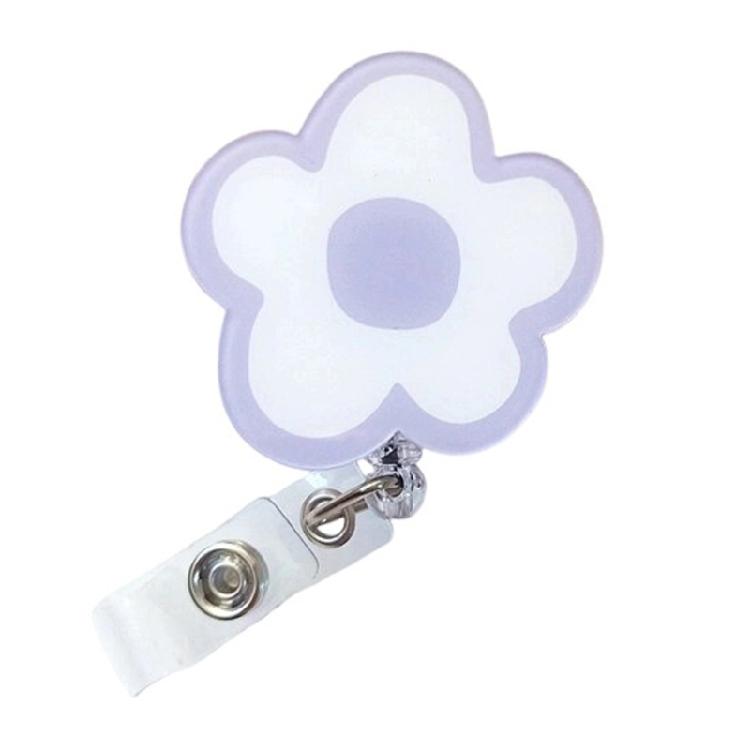 Flexible Rotating Card Holder With Vibrant Fashionable Petal Design Acrylic Construction And Adjustable Cord Length