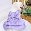 Lovely Puppy Dresses Creative Pet Bowknot Skirt Gift Pet Dog Clothes  Pet Party Supplies