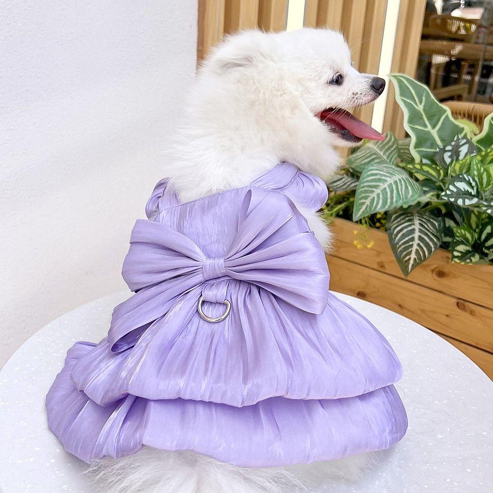Lovely Puppy Dresses Creative Pet Bowknot Skirt Gift Pet Dog Clothes Pet Party Supplies