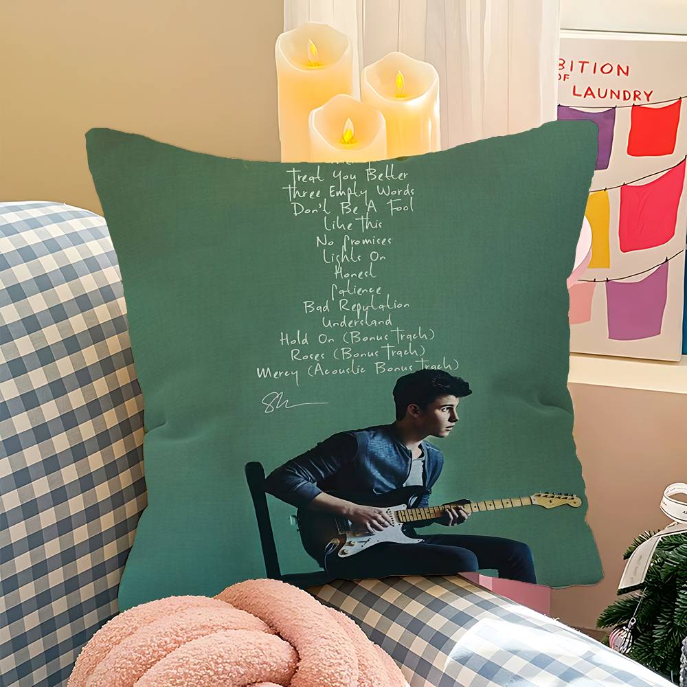 S-Shawn Mendes SINGER Kuddfodral Design Kuddfodral Dekor Högtidsdekorati