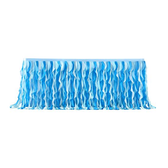 Curly Willow Table Skirt for Rectangle Round Tables 6ft Ruffle Tutu Table Cloth Reusable Table Skirt for Baby Shower Birthday Party Candy Cake Tables