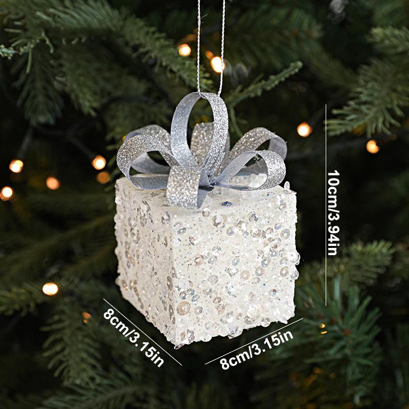 Luxury Silver Shining Christmas Tree Pendant & Drop Ornament Foamed Plastic  Christmas Ball Ornaments Home New Year Decoration