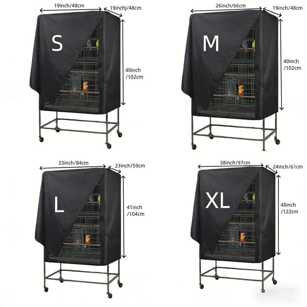 Oxford Cloth Bird Cage Cover - Light-Blocking, Ventilated, Waterproof & Dustproof, Night Pet Bird Cage Protective Cover