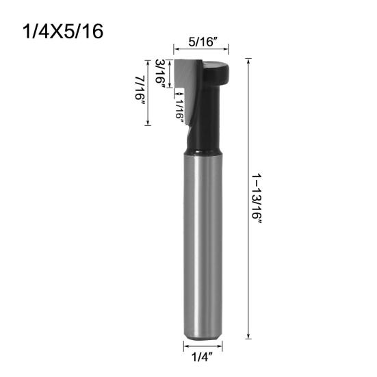 1/3Pcs 5/16 3/8 1/2 T-Slot Keyhole Cutter Router Bit Woodworking Milling Tool