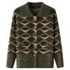 Mom's Autumn Outfit Cardigan Sweater Middle-aged Elderly Sweater Jacket Female Grandma Long-sleeved Top