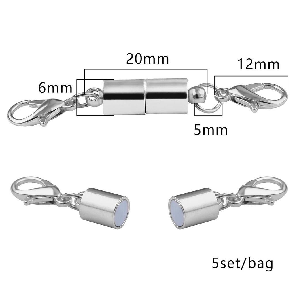 2/5 Stück Verschlüsse, Zubehör, magnetischer Hummer für Halskette, Armband, Hummerkugelhaken