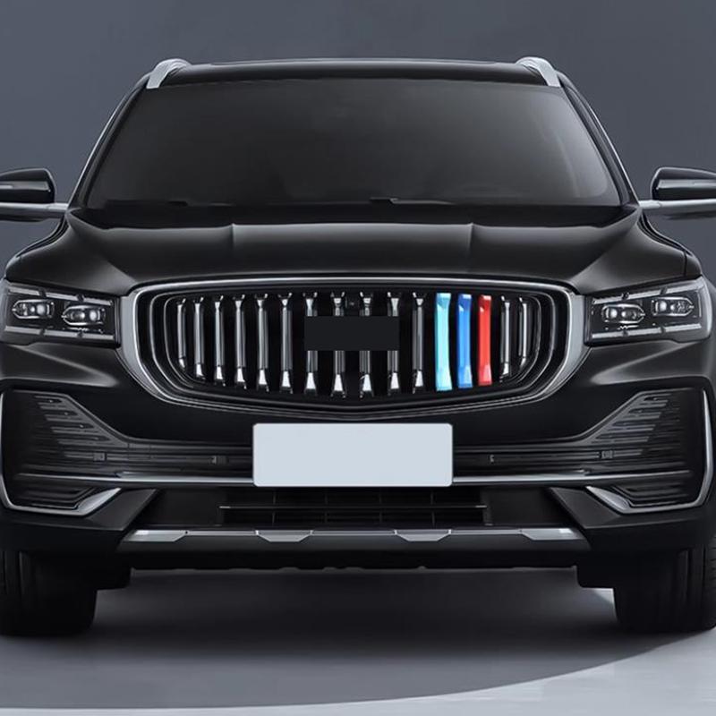 Car Front Grill Decoration Sticker Grille Color Trim Tricolor Grille Color Strips for Geely Monjaro -2024 Modification Acces