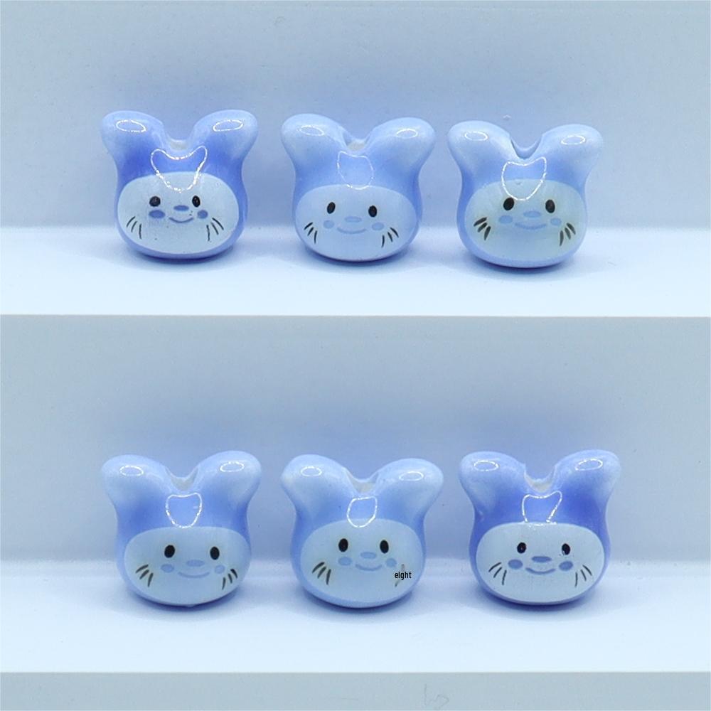 Niedliche kleine Kaninchen glasierte Keramikperlen für DIY Schmuck und Accessoires