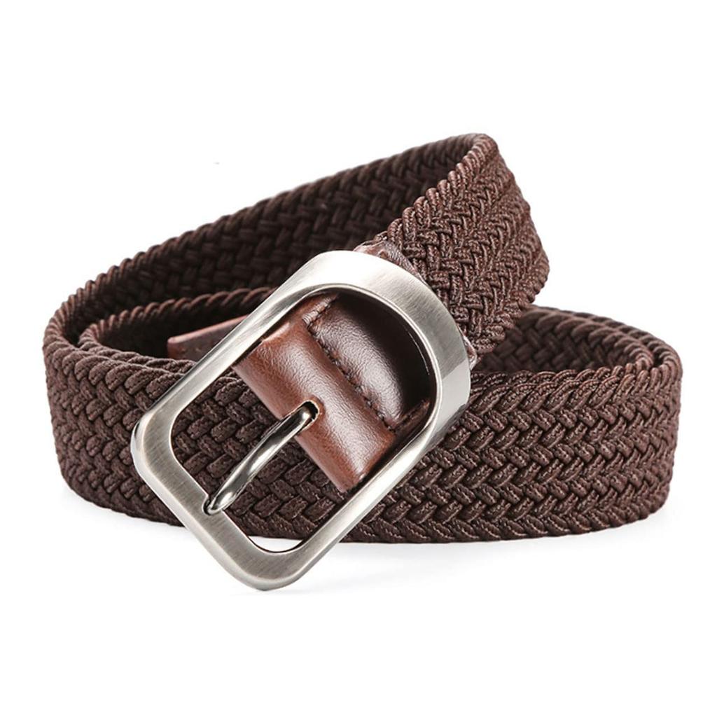 WHITE FANG Braided Elastic Belt, Colorful, Cool, Casual, One Size Fits All, Men's BT276 (Navy)