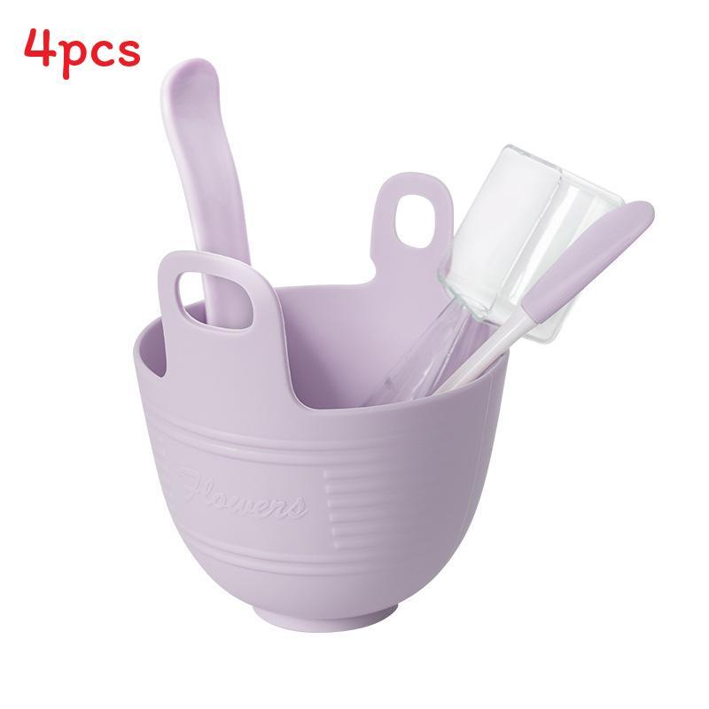 Soft Membrane Bowl Kit With Applicator For Diy Skincare And Facial Treatments