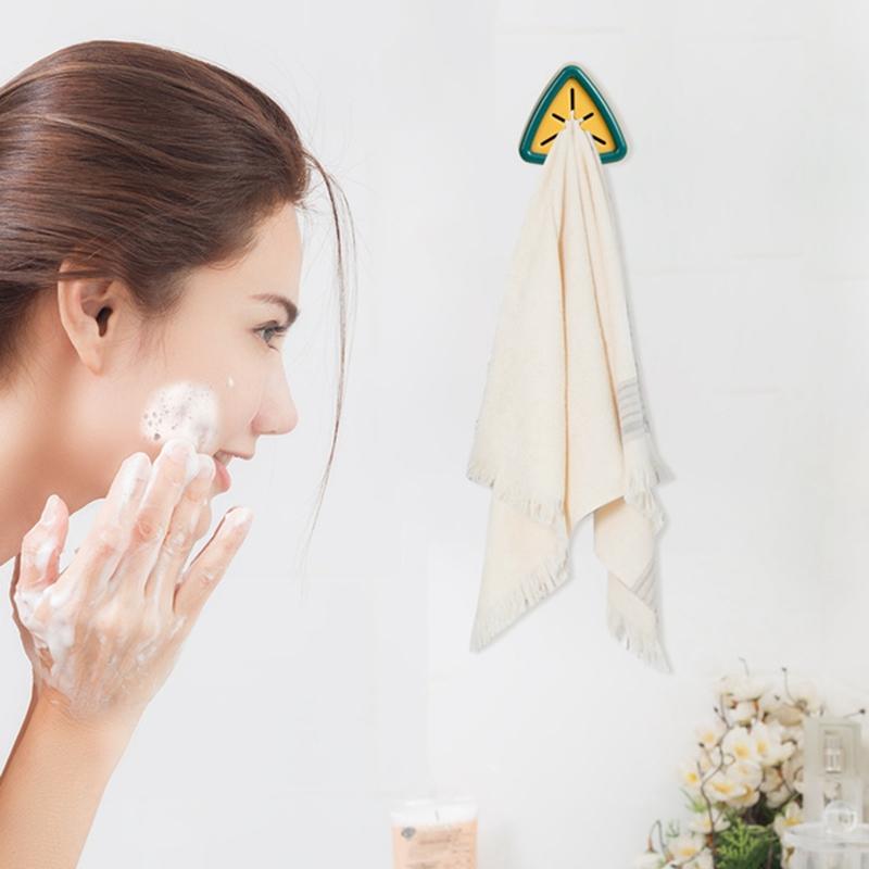 1/4Pcs Creative Towel Rack Free Punching Storage Rack Kitchen Rag Hook Hand Plug Dish Towel Rack