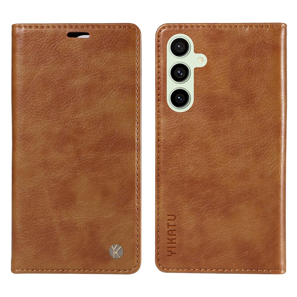 For Samsung Galaxy S24 FE Case Litchi Texture Leather Wallet Flip Phone Cover