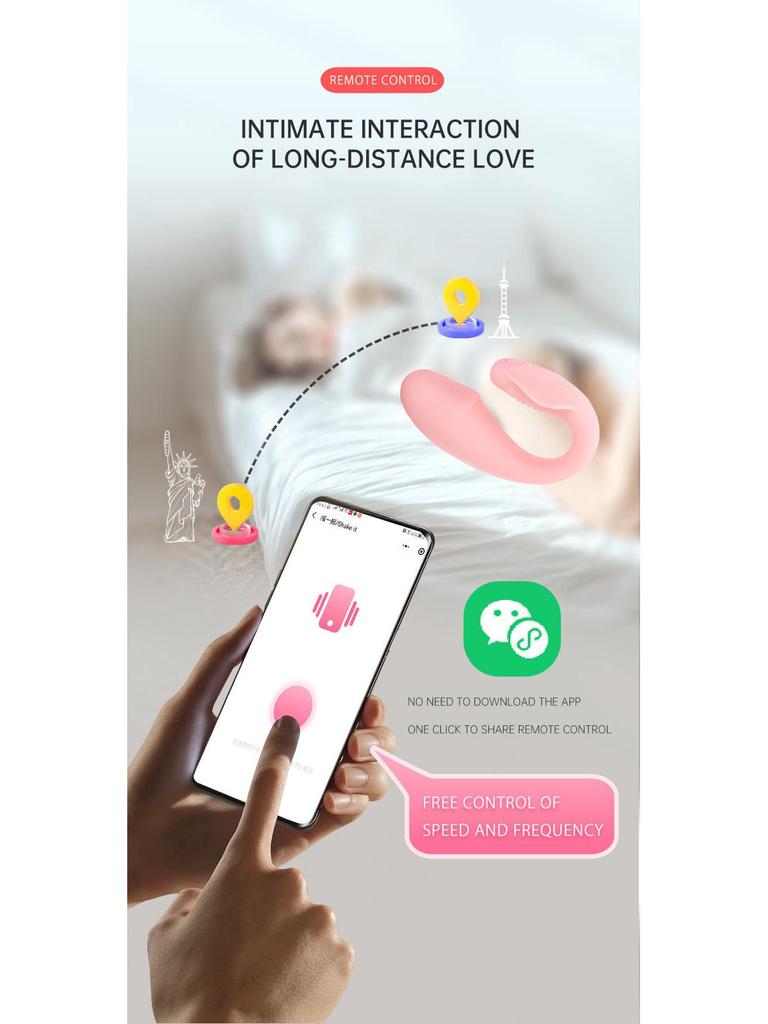 Pipi Pig Wireless Remote Control Vibrator for Women - Adult Erotic Self-Pleasure Toy