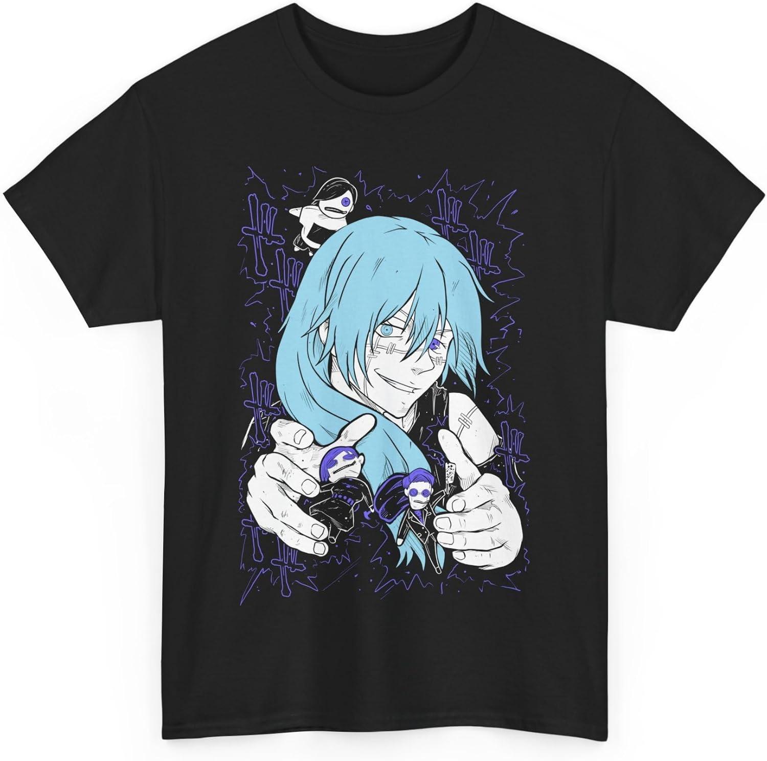 Футболка унисекс с принтом Махито из аниме Jujutsu Kaisen, японский хлопок S чёрный