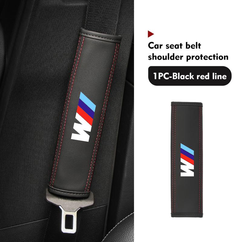 For BMW Leather Car Seat Belt Shoulder Cover Protection Accessories E30 E34 E36 E39 E46 E52 E53 E60 E61 E62 E70 E71 E83 DJ1