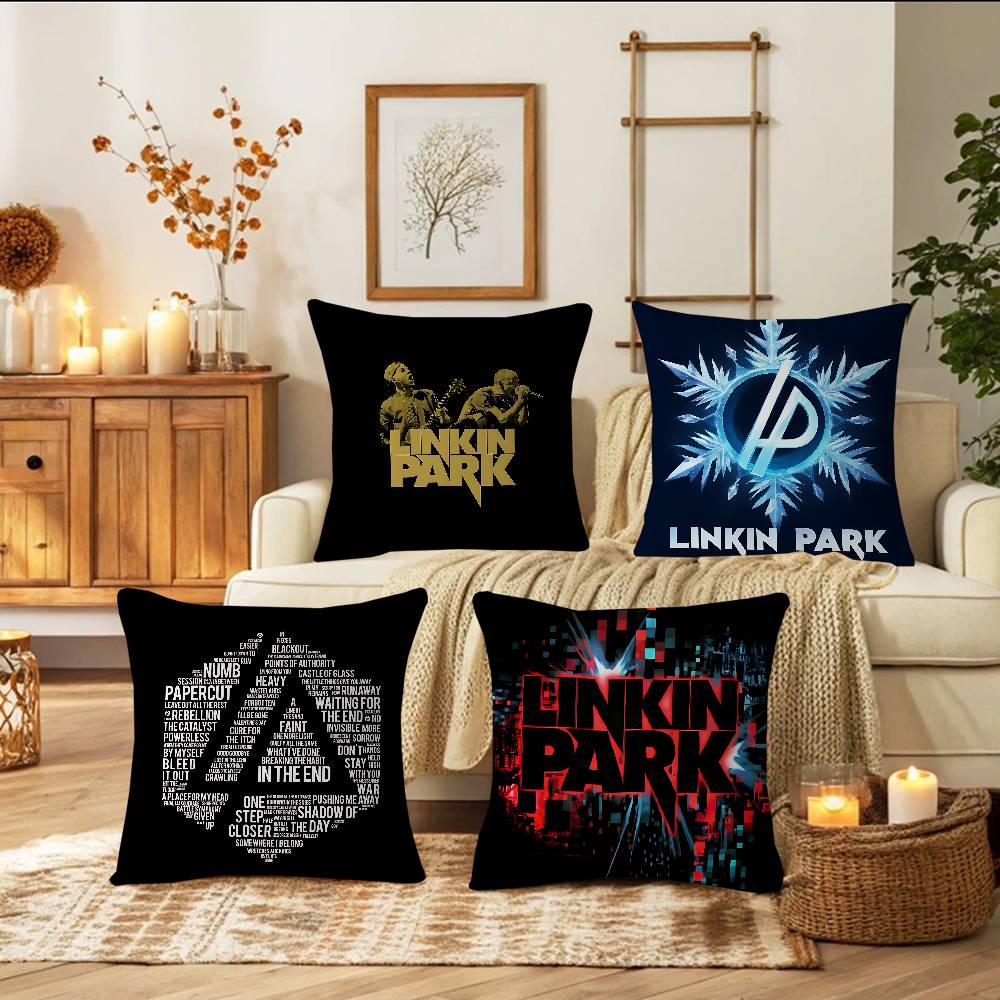 Band L-Linkin Cool P-Park LOGO Kudde Gåvor Heminredning Sovrum Soffa Bil Kuddöverdrag Fodral 45x45cm