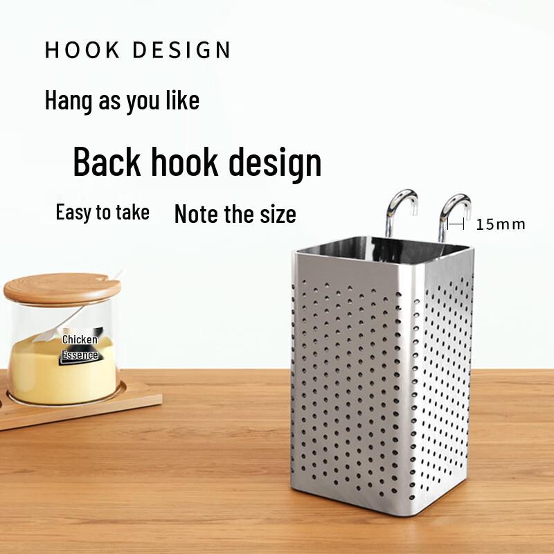 Stainless Steel Wall-Mounted Chopstick Holder