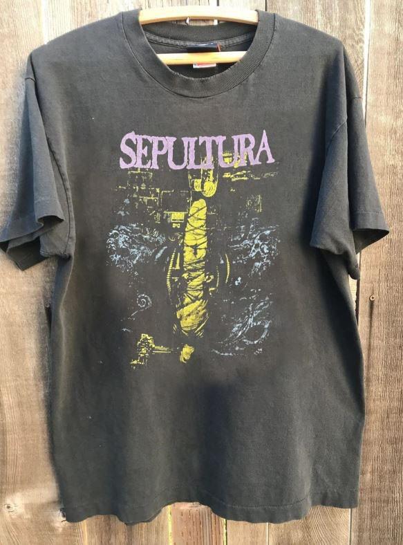 Sepultura CHAOS A.D Band Graphic Charcoal Color Unisex Shirt S5XL KH16978 Unisex T-Shirt M