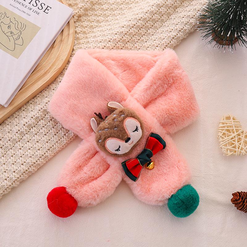 Weihnachts-Schlauchschal: Plüsch-Winter-Nackenwärmer für Säuglinge, Kleinkinder, Jungen & Mädchen