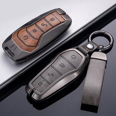 Funda de cuero para llave de coche, llavero de metal con control remoto para BYD Song Plus, Atto 3, Han EV, Tang, DM Qin, Seal Dolphin, accesorios