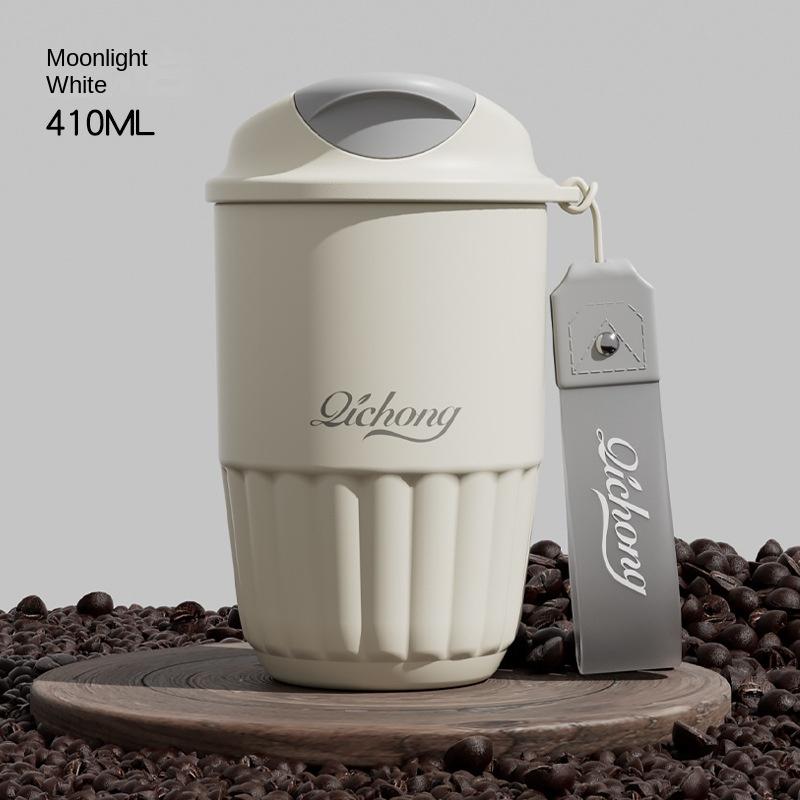 410ML Ceramic Liner Thermos Coffee Cup Travel Coffee Mug Vacuum Insulated Thermos For Coffee Thermal Cup Tumbler Christmas Gift