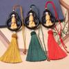 Ebony Peach Wood Guanyin & Buddha Rearview Mirror Pendant Ornament
