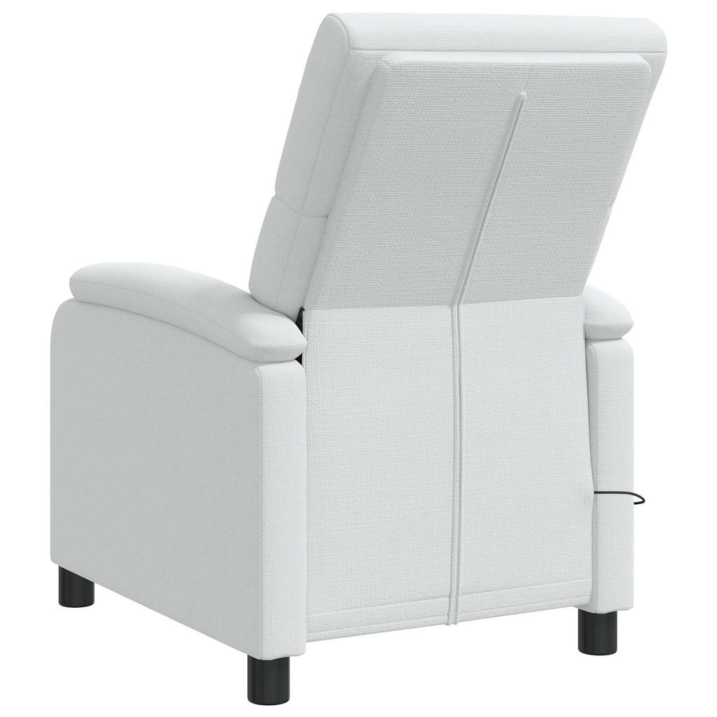 Massage Relax Chair White Fabric