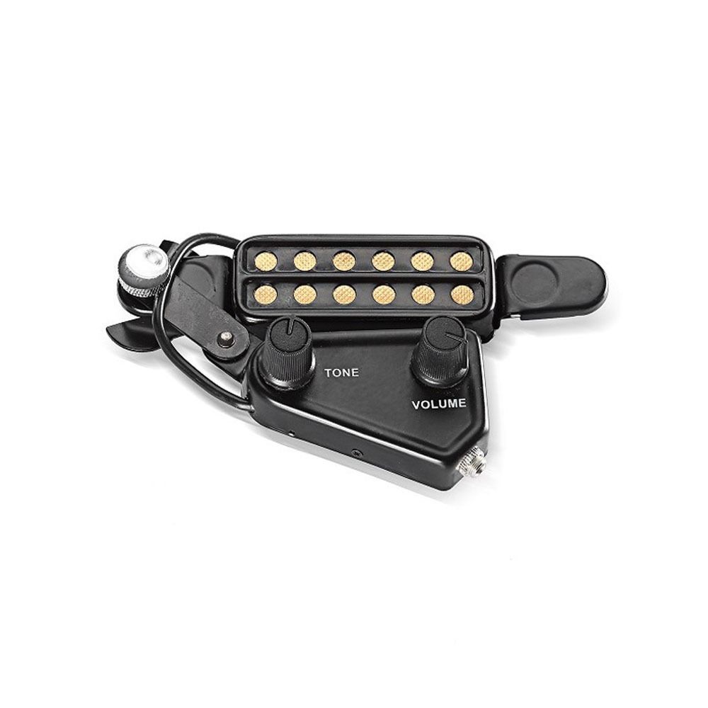 Tone Knobs Guitar Transducer 12-Hole Design Soundhole Pickup Acoustic Guitar Pickup  Stage Use