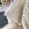 High Quality Runway Design Embroidered Beaded Round-Neck Wedding Dress for Women Summer Lace Crochet Slim Pleated Dress