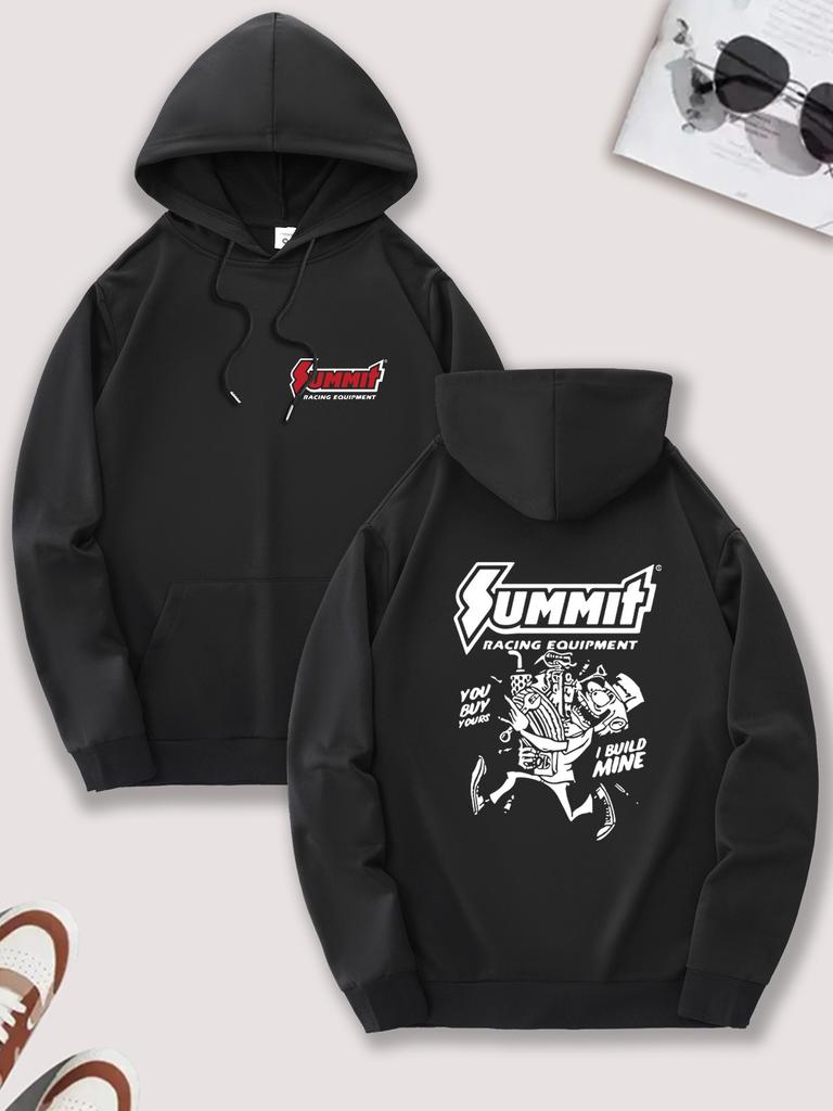 Men'S Casual Pullover with Kangaroo Pocket Comfortable Wear Outdoor Activity Outdoor Clothing Graphic Hoodie Stretchable Fabric