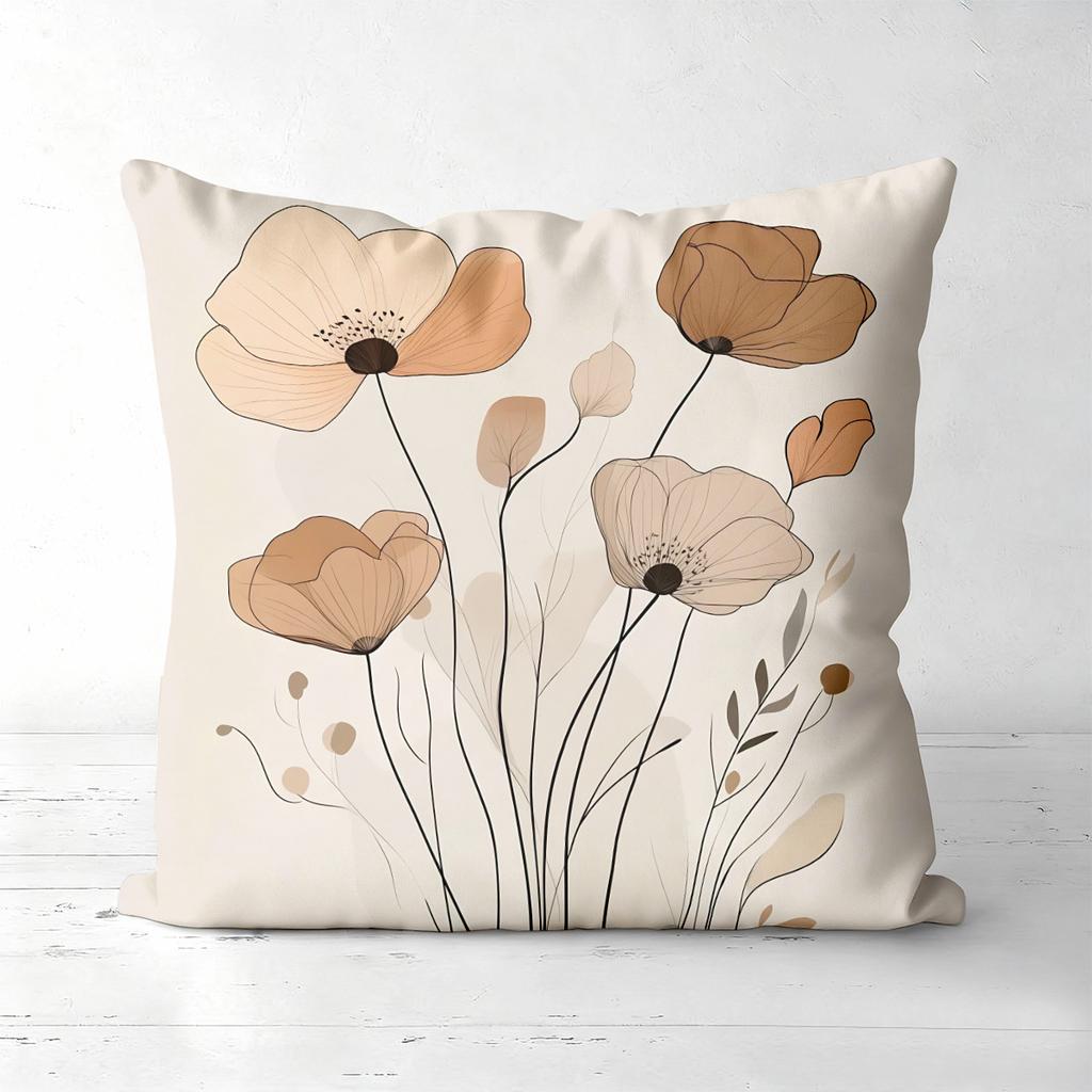 Floral Patterned Throw Pillows for Home Decor Polyester pillowcase, sofa decorative cushion cov Headboard Pillow