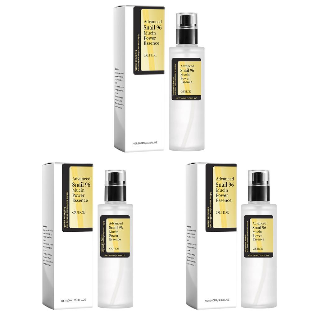 Snail Mucin Essence 100ml Hydrating Booster Deep Moisture Revitalize Dull Skin Soothing Face Treatment Glow Essence for Dry Skin Less