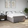 Box Spring Bed with Mattress Taupe 160 X 200 Cm Fabric